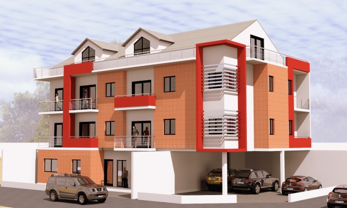 Immeuble moyenne gamme RDC + 2 niveaux