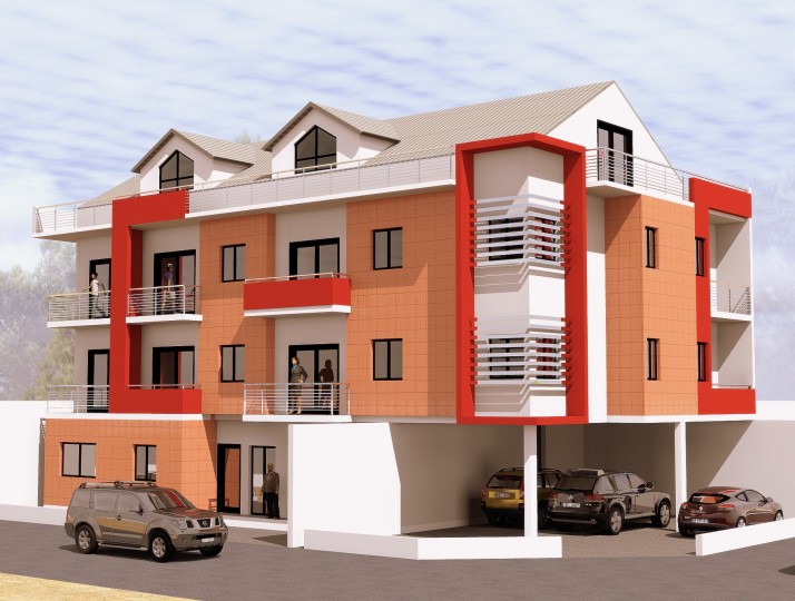 Immeuble moyenne gamme RDC + 2 niveaux