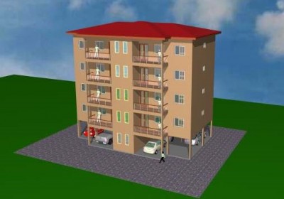 Immeuble moyenne gamme RDC + 4 niveaux