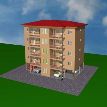 Immeuble moyenne gamme RDC + 4 niveaux