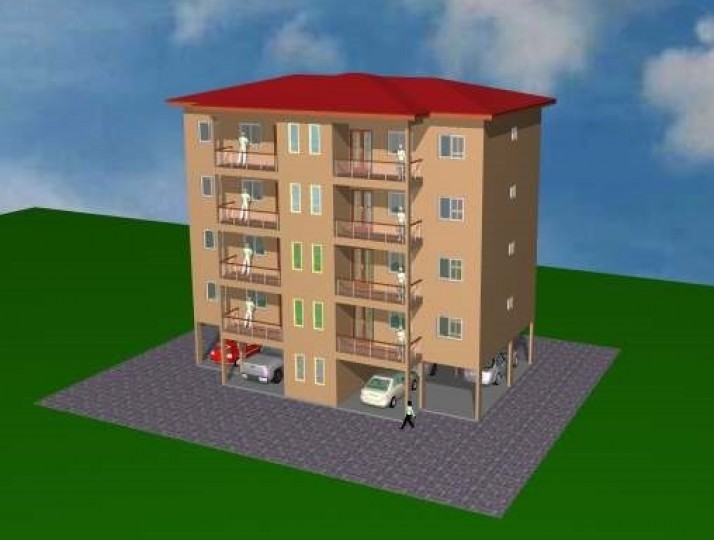 Immeuble moyenne gamme RDC + 4 niveaux