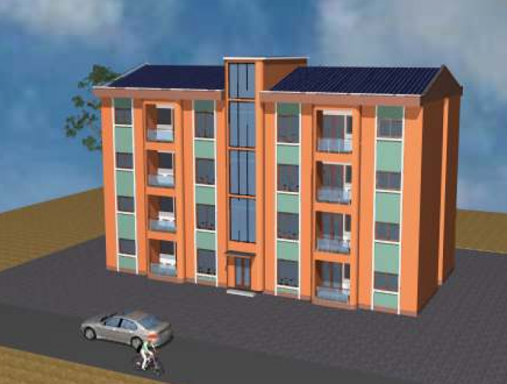 Immeuble moyenne gamme RDC + 4 niveaux