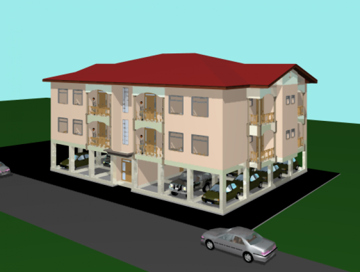 Immeuble moyenne gamme RDC + 4 niveaux