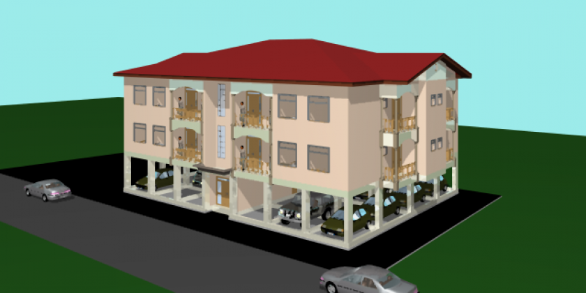 Immeuble moyenne gamme RDC + 4 niveaux